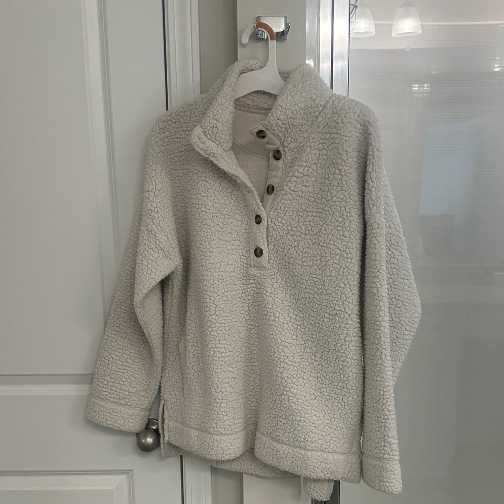 Aerie Cream Teddy Jacket